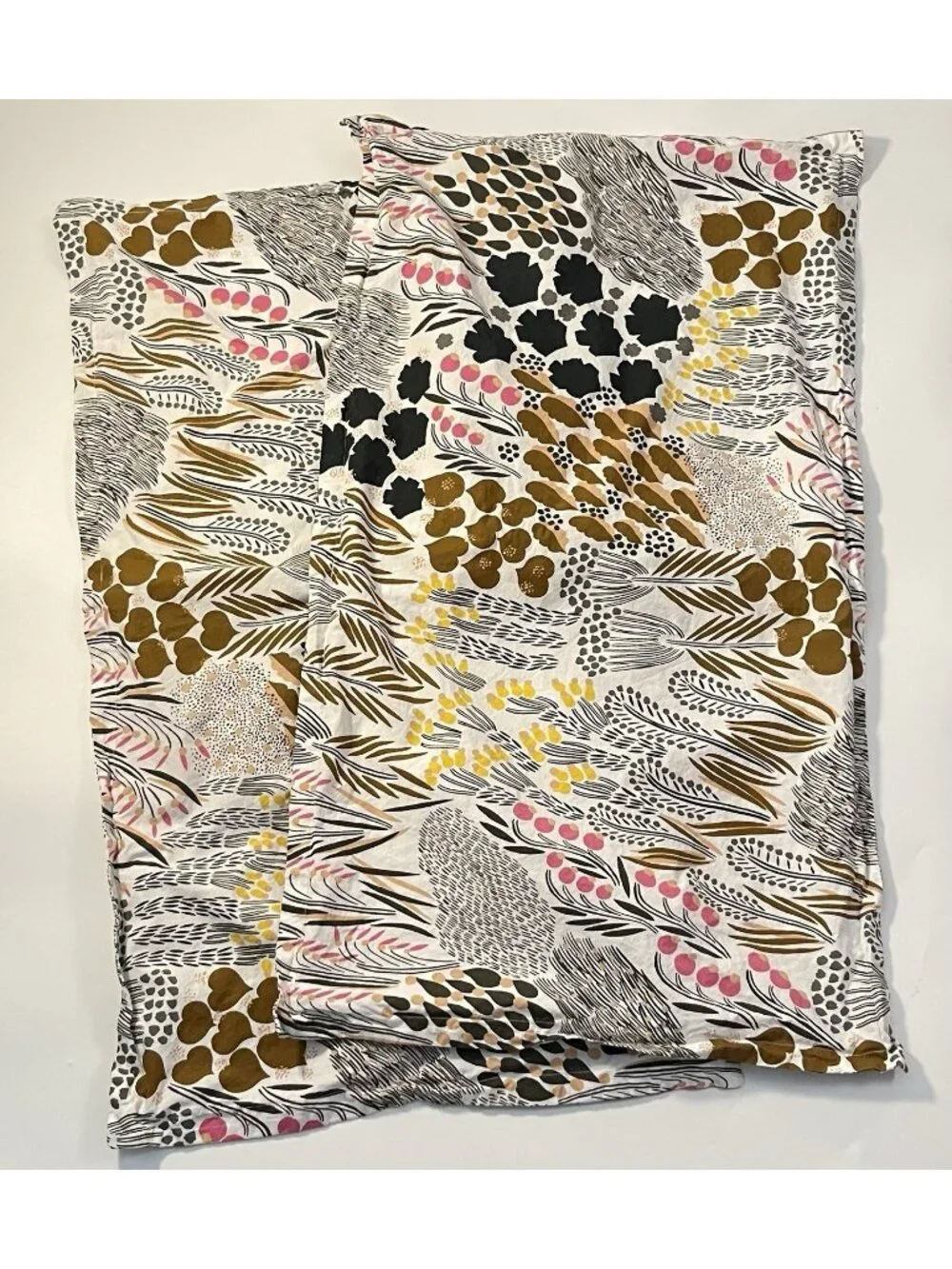 Marimekko Pieni Letto King Shams Pair 100% Cotton Botanical Floral Mexico Floral